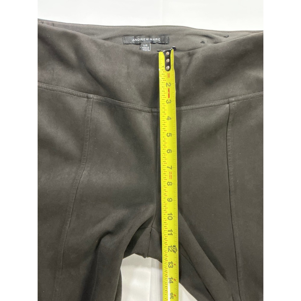 Andrew Marc Womens Black Faux Suede Pull On Leggings Seamed Front Size Large - Picture 5 of 6